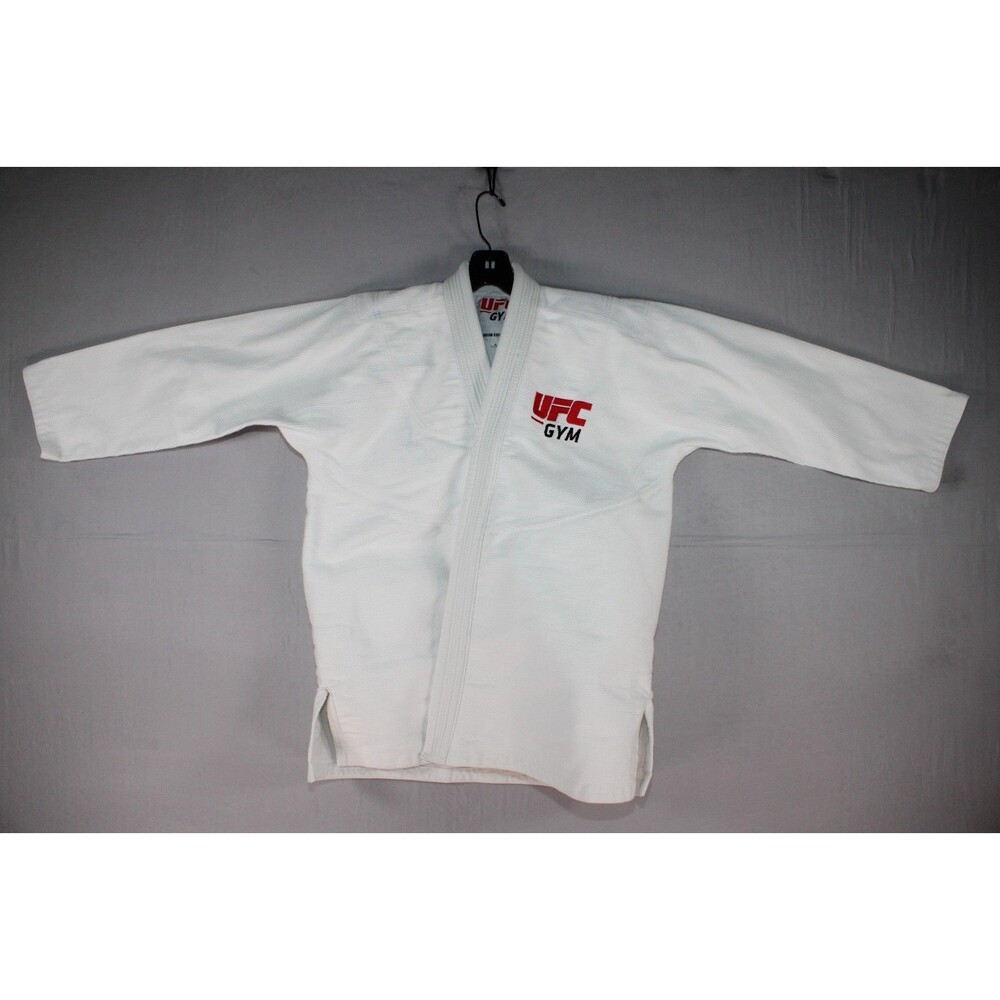 UFC Gym Premium Edition Men White Martial Arts Gi Uniform Size A0 Stain Sleeve